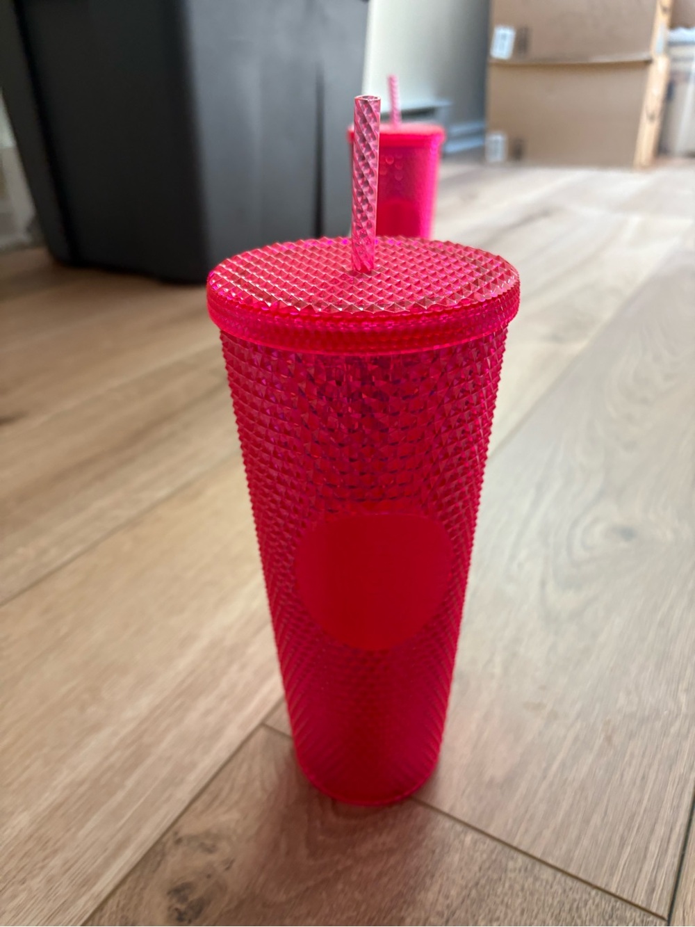 NWT Starbucks 2019 Studded Holiday Tumbler in Hot Pink Studded